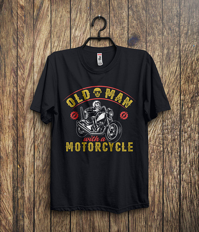 OLD MAN WITH A MOTORCYCLE T-SHIRT DESIGN bike bike t shirt design design graphic design graphics design honda illustration motorcycle motorcycle t shirt motorcycle t shirt design old old man old man t shirt design old man with a motorcycle ride t shirt t shirt design typo typography vector