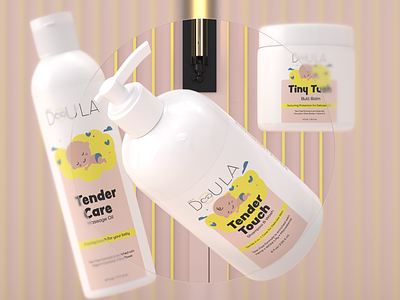 Ask A Doula Kids Skin Care and Shower Products Packaging baby product packaging baby products baby shower baby skin care body wash conditioner cosmetics packaging kids kids cosmetics lotion packaging shampoo skin care skin care packaging
