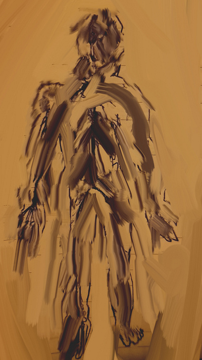 Portrait 0003 (Veins) art body colour creature dark digital draw fantasy gradient horror human imagination paint scifi shadow