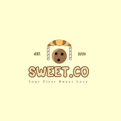 Minimal Logo for "Sweet .Co" Bakery:) animation art artist brand brand identity branding creativity design graphic design graphic designer graphics illustration logo logotype motion graphics typography vector visuals