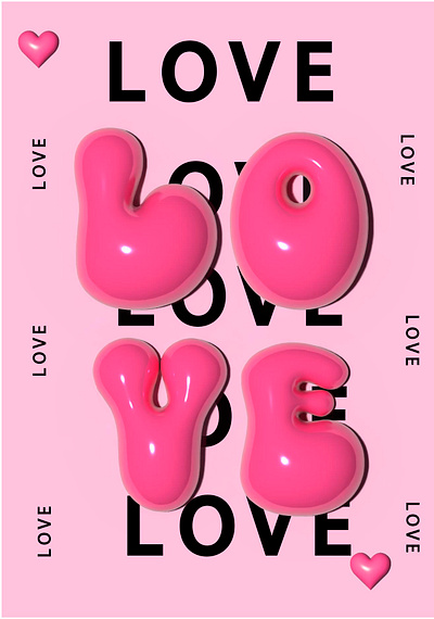 Graphic design love 3d graphic design logo motion graphics