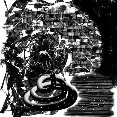 Album 0001 (Latent Virtue) album barbs blackandwhite bricks cover digital music snake