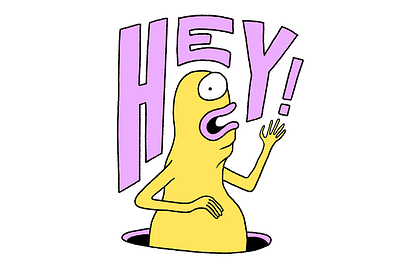 Hey there! adobe fresco drawing hand drawn hand drawn illustration hello hey illustrated character illustrated creature illustration odd odd illustration off putting quirky quirky illustration silly silly illustration weird weird illustration