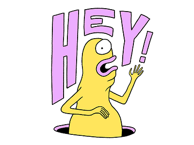 Hey there! adobe fresco drawing hand drawn hand drawn illustration hello hey illustrated character illustrated creature illustration odd odd illustration off putting quirky quirky illustration silly silly illustration weird weird illustration