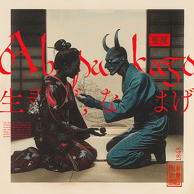 Edo Horror Series: The Exchange demon demonic design devil edo folklore historic horror japan japanese poster samurai type typography vintage