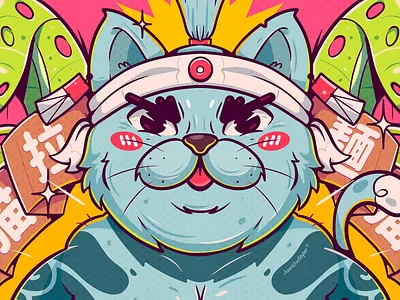 RamenCat® 🔥🍜 art color cool creative design illustration