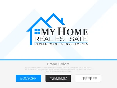 My Home Real Estate Logo Design | Property Logo | DesignoFly design service designofly development and investment house logo logo design minimalist modern my home my home real estate my home service logo property development design property development logo property logo real estate real estate logo real estate service logo realestate roof logo