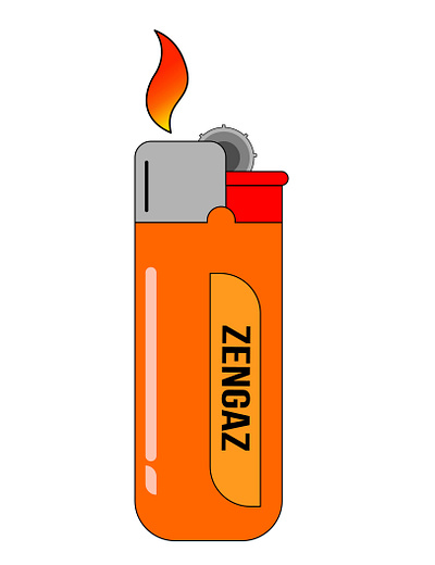 Zengaz lighter - Vector art design graphic design vector