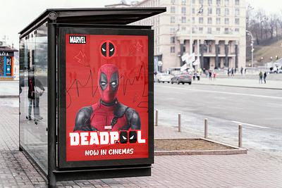 Deadpool - movie poster design advertisement design graphic design