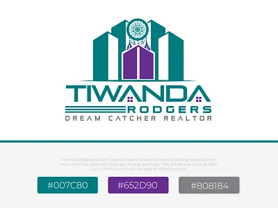 Tiwanda Rodgers Dream Catcher Realtor Logo | Real Estate Logo brand identity branding building logo designofly dream catcher dream catcher realtor dream logo logo modern logo property logo property logo design purple logo real estate real estate design real estate logo real estate logo design realtor realtor logo rodgers taiwanda