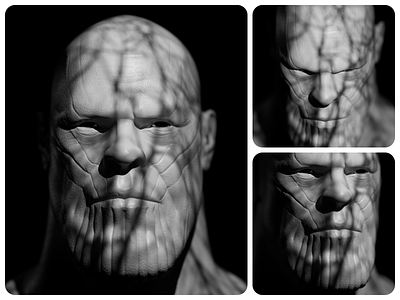 Thanos 3d character cinema4d modeling redshift render sculpting thanos zbrush