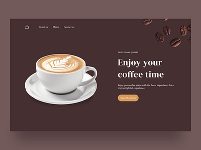 Coffee shop design concept design design concept ui web design website website design