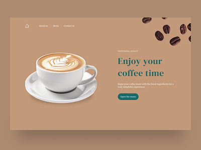 Coffee shop design concept design design concept ui web design website website design