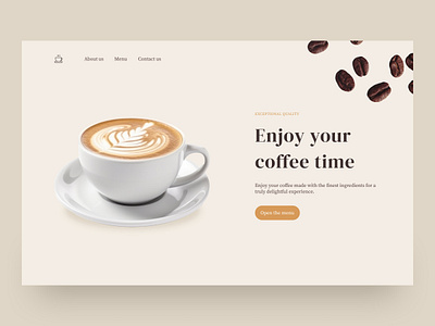 Coffee shop design concept design design concept ui web design website website design