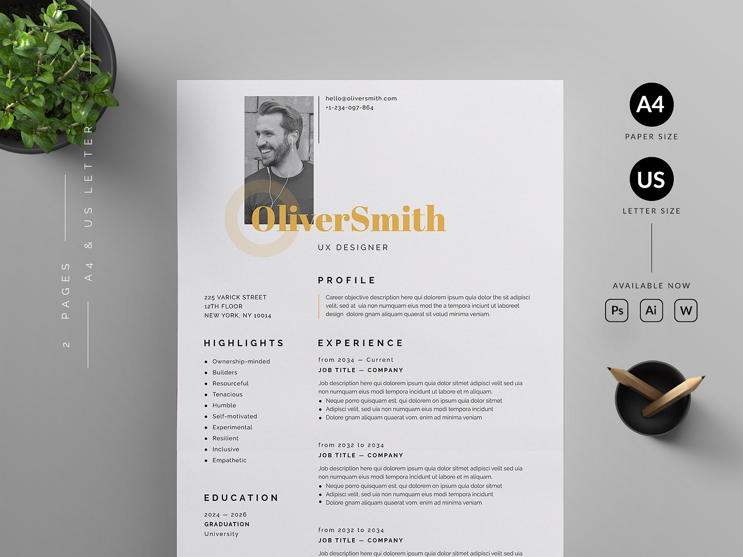 Resume/CV by Reuix Studio on Dribbble