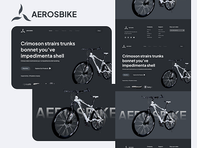 AerosBike bicycle desaign ui uiux ux website