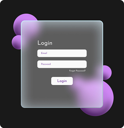 Glassmorphism : Login form designtrend figma figmadesign glassmorphism trend ui uiinspiration uiinspo uiproject uiux