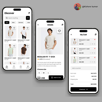 Ecommerce app design clothing design ecommerce mobileapp ui