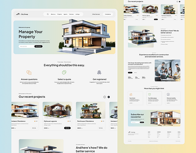 Web UI Design for a Construction Service app branding construction website design figma ui ui design uiux web web design web ui website website design