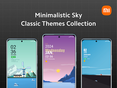 Minimalism on the Peak: MIUI Themes Poster 3d branding graphic design promotion ui