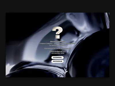 Giovanni Bettinelli Website 3d artist art direction code css graphic design html javascript portfolio portfolio website showreel ui web design