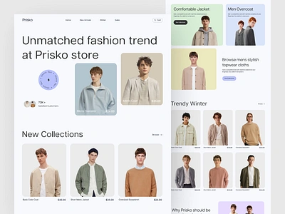 Fashion Web Design Landing Page clean ui clothing e shop ecommerce fashion landing design landing page ui minimal ui modern design online shopping ui web design web page web ui weblanding website design website ui