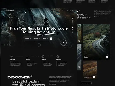 HyperRide - Motorcycle Touring Adventure LP dailyui design designinspiration ui uidesign visualdesign webdesign