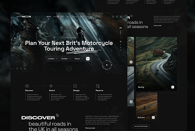 HyperRide - Motorcycle Touring Adventure LP dailyui design designinspiration ui uidesign visualdesign webdesign