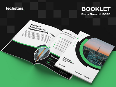 Booklet for Techstars Paris Summit 2023 branding creativedesign graphic design printproduction