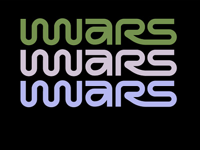 WARS design font icon illustration lettering logo marks symbol typographie wars