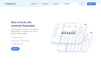 Finance Dashboard Landing Page design ui web