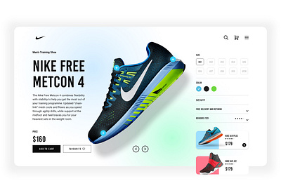 Nike Product Page branding graphic design ui ux