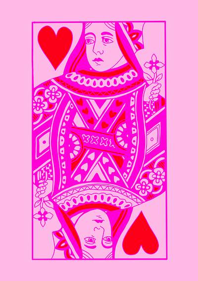 Queen of Hearts art design graphic design illustration