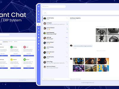 Instant Chat - CRM/ERP System chat chat crm chat erp chat ui chat ux crm system dailyui erp system ui ui design ux ux design