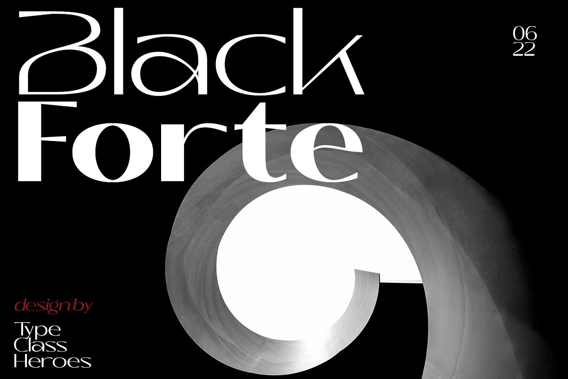 Black Forte display font ebook elegant font fashion font ligature font logotype minimalist font sans serif font unique font