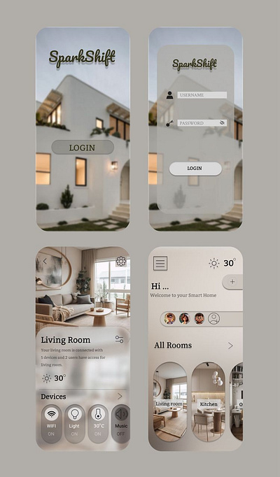Smart Home Mobile App app branding design graphic design logo typography ui ux vector