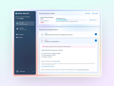 Rupa Health — Patient Portal ui