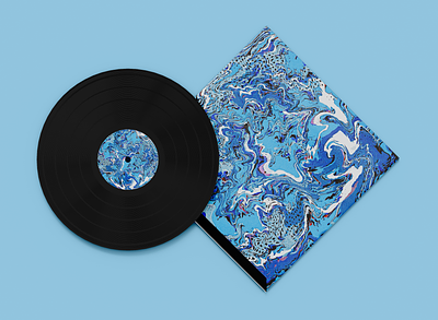 S W A N D A N C E 🦢 abstract art art blue cover art digital art graphic design illustration music art painting procreate record art vinyl