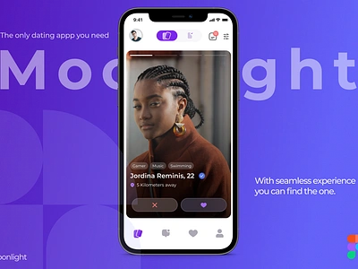 Moonlight (Dating App) dating app mobile app product design ui uiux design