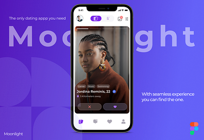 Moonlight (Dating App) dating app mobile app product design ui uiux design