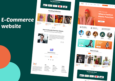E Commerce Web UI Design branding design figma landing page ui uiux ux web design website