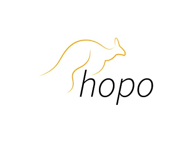 hopo Kangaroo logo branding dailylogochallenge design graphic design illustration logo typography vector