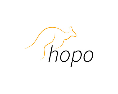 hopo Kangaroo logo branding dailylogochallenge design graphic design illustration logo typography vector