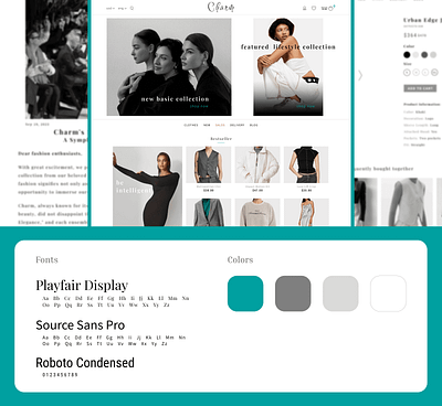 Monobrand ecommerce fashion website design ui