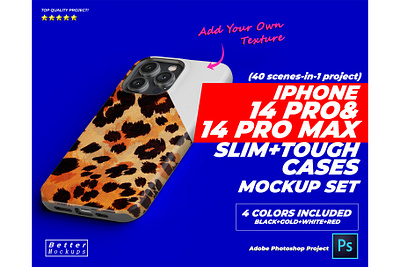 iPhone 14 Pro/14 Pro Max Snap Slim Tough Case Mockups bettermockups casestry creative ads digital marketing iphone 15 iphone case mockup mockup phone case mockup pod printful mockup printify psd slim snap snap case mockup template tough case tough case mockup