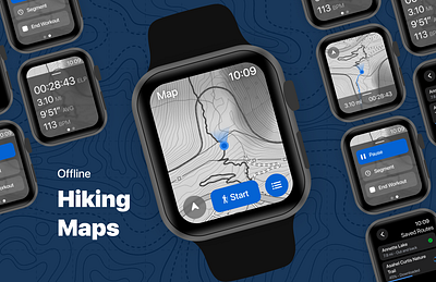 Go Watch App - Offline Hiking Maps apple watch hiking hiking app navigation app outdoors ux watch ui