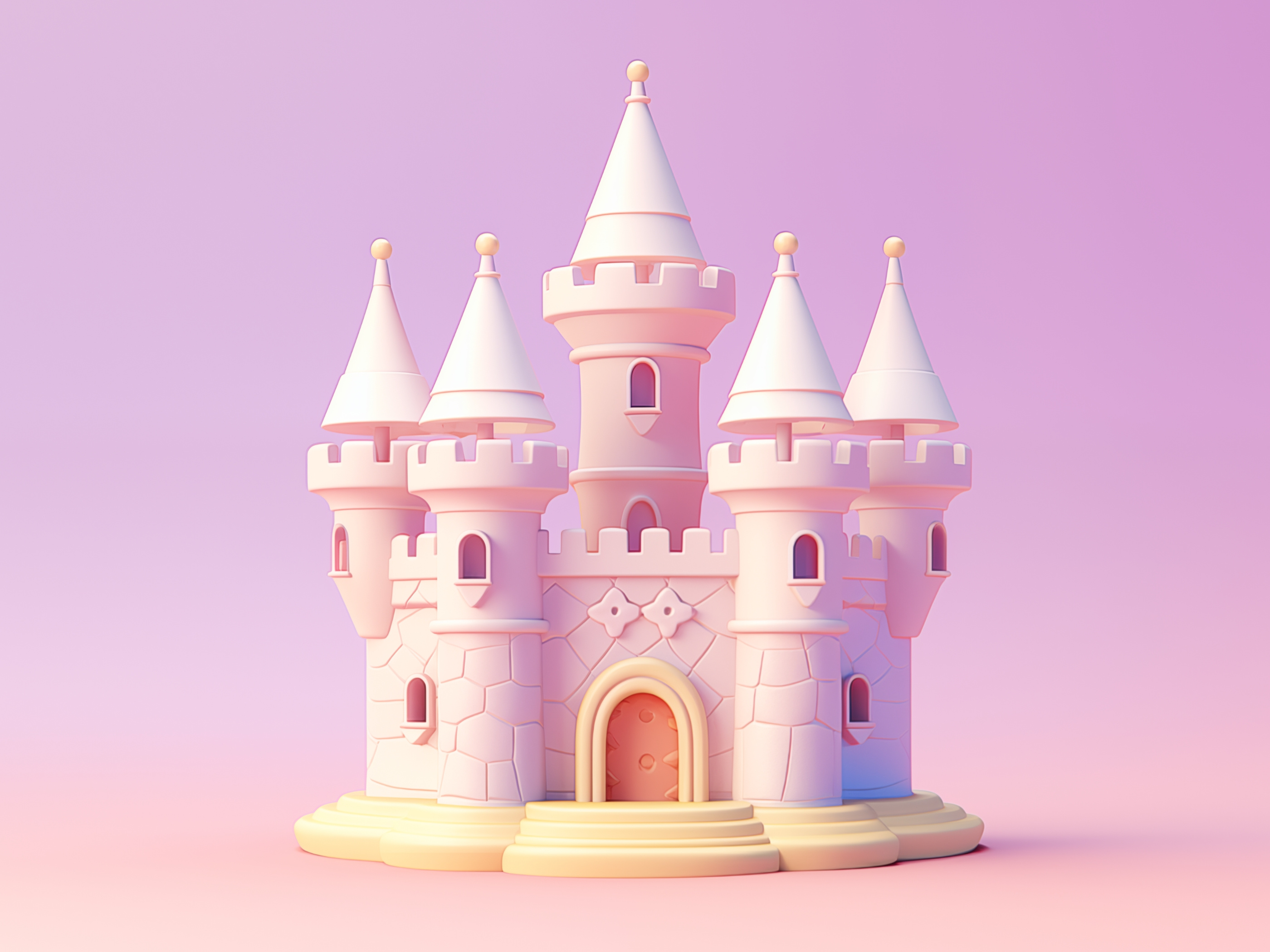 Example of 3D Custom Cartoon Castle