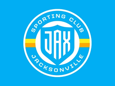 Sporting JAX badge club crest design football jacksonville jax logo soccer sports