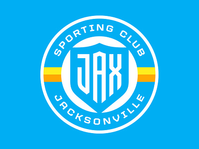 Sporting JAX badge club crest design football jacksonville jax logo soccer sports