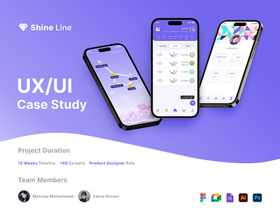 Shine line | Planner App | UI/UX Case Study. app behance branding case study design habit illustration planner tracker ui ux